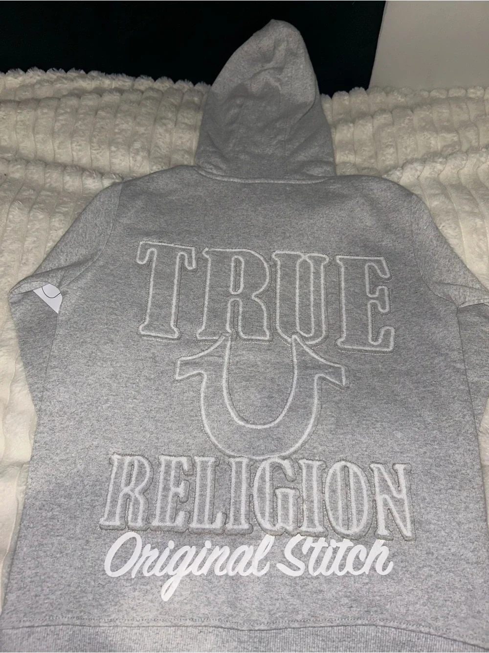 True Religion Kids Light Gray Zip-Up Hoodie
